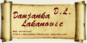 Damjanka Lakanović vizit kartica